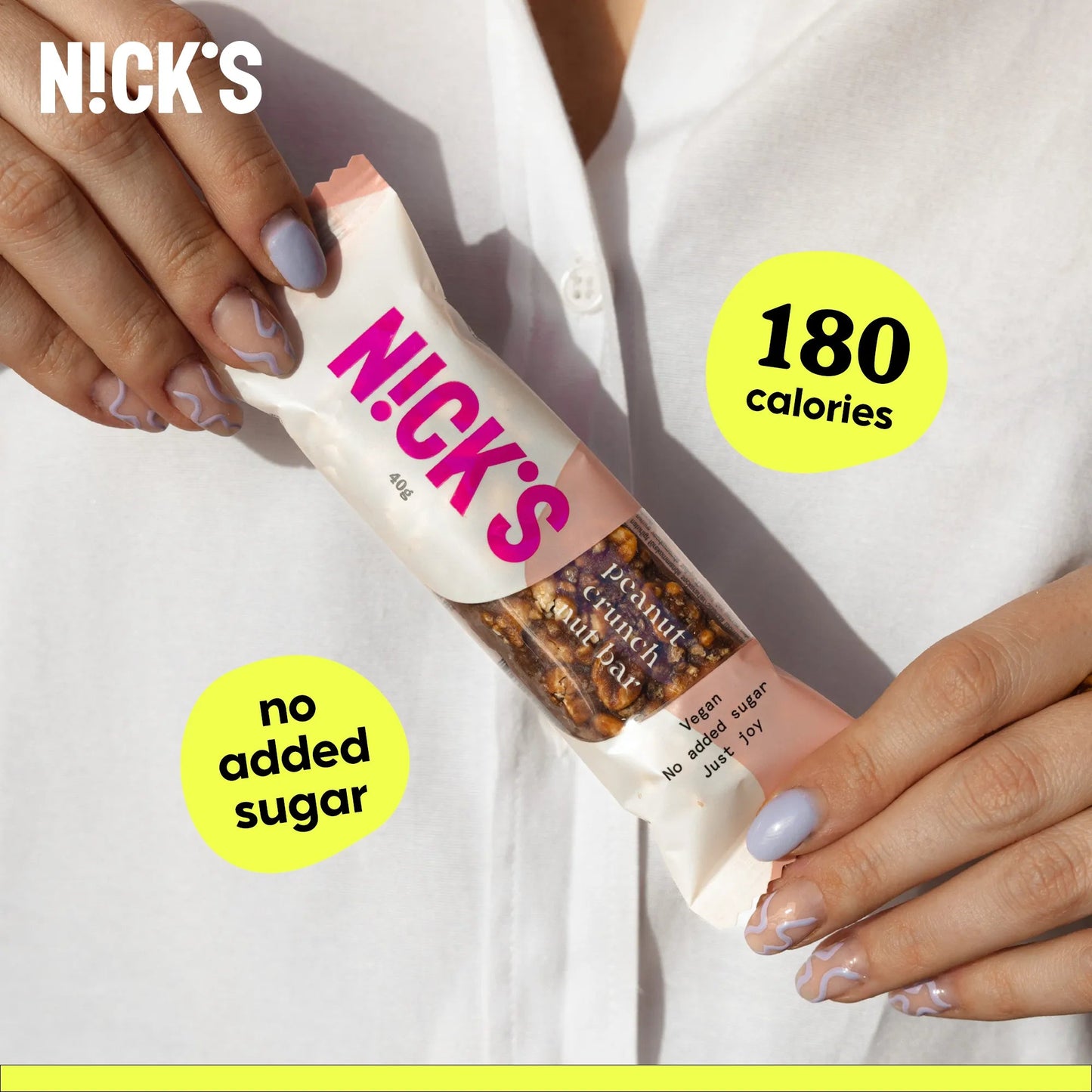 NICK'S - Pähklibatoon "peanut crunch" 12 x 40g - njom.ee