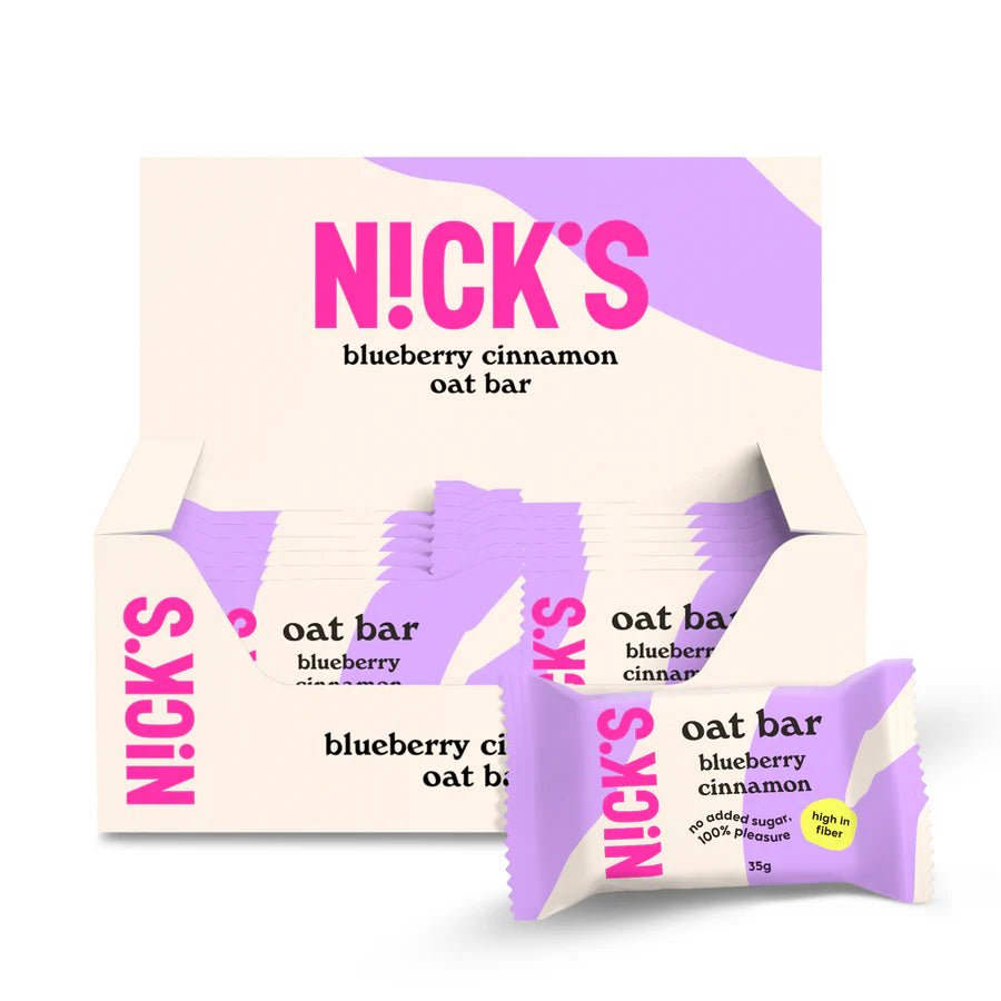 NICK'S - Kaerabatoon "blueberry cinnamon" 12 x 35g - njom.ee