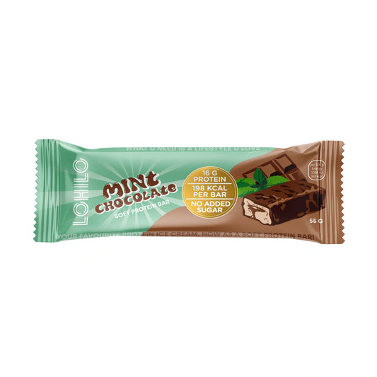Baltyminis batonėlis „mėtų šokoladas“ 55g