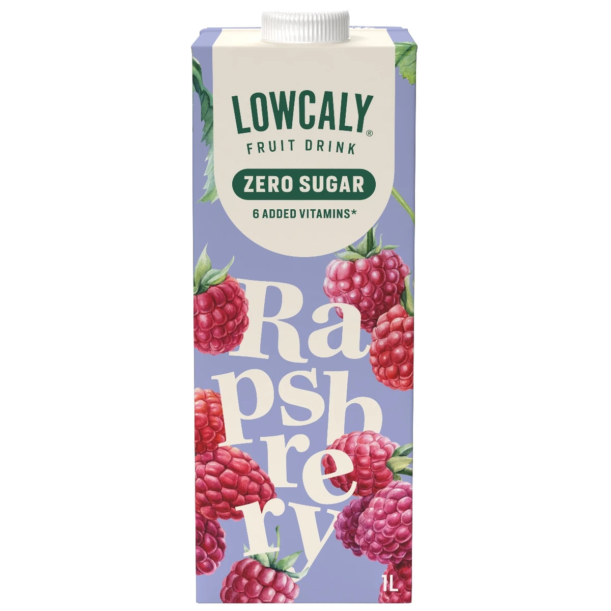 Lowcaly be cukraus vaisių gėrimas „aviečių sorbetas“ 10 x 1L
