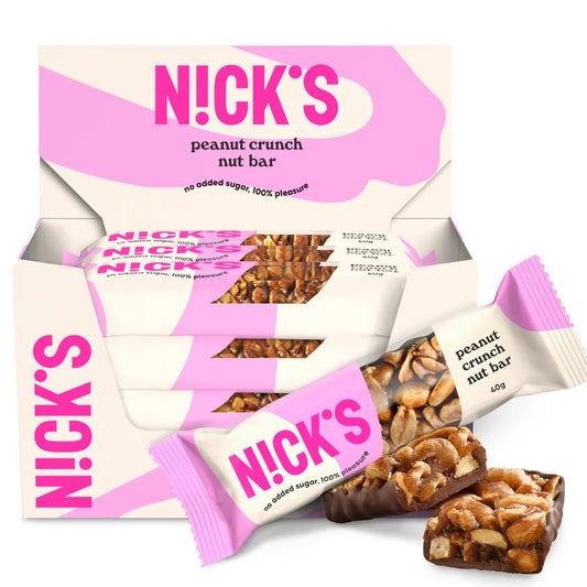 NICK'S - Pähklibatoon "peanut crunch" 12 x 40g - njom.ee