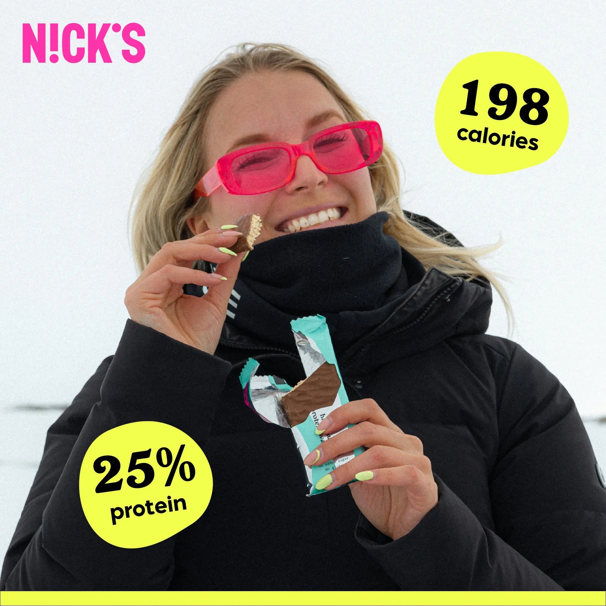 NICK'S - Proteiinivahvel "chocolate" 24 x 40g - njom.ee