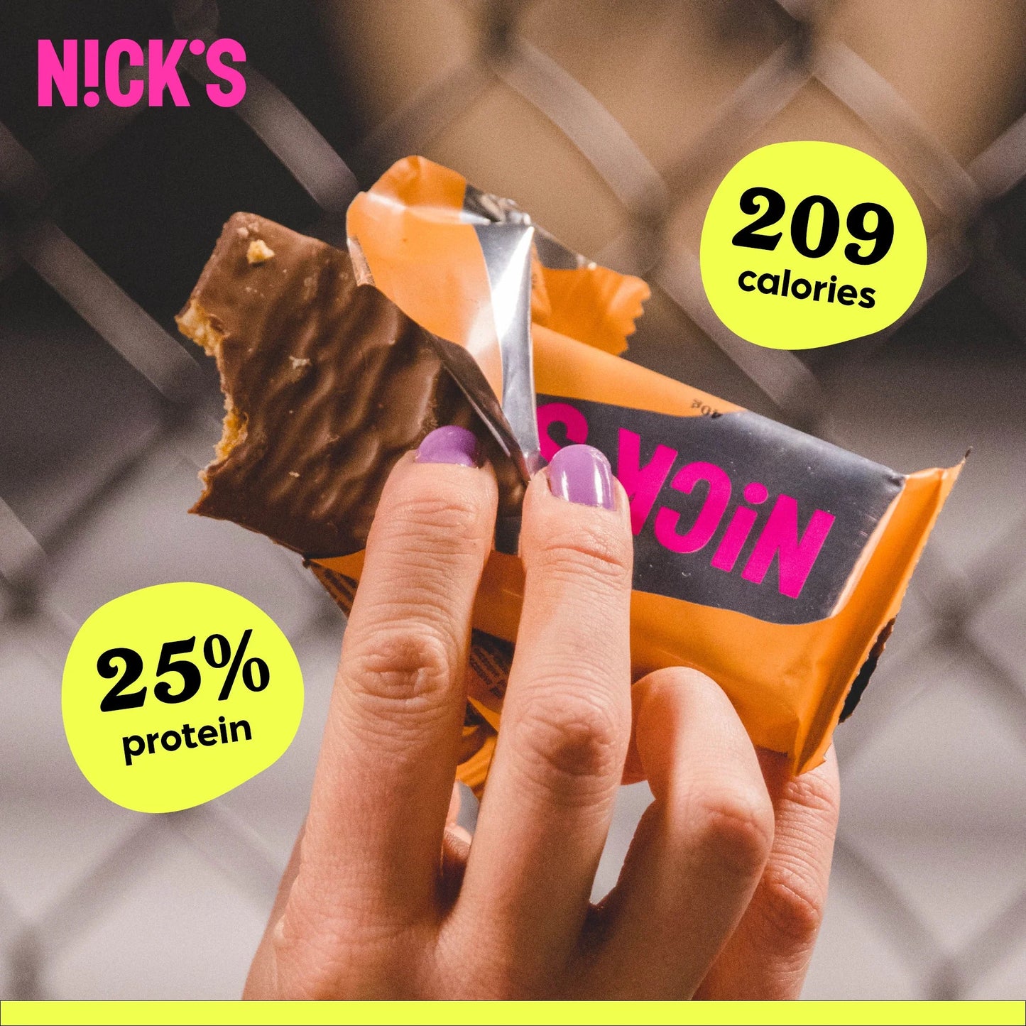 NICK'S - Proteiinivahvel "orange" 24 x 40g - njom.ee