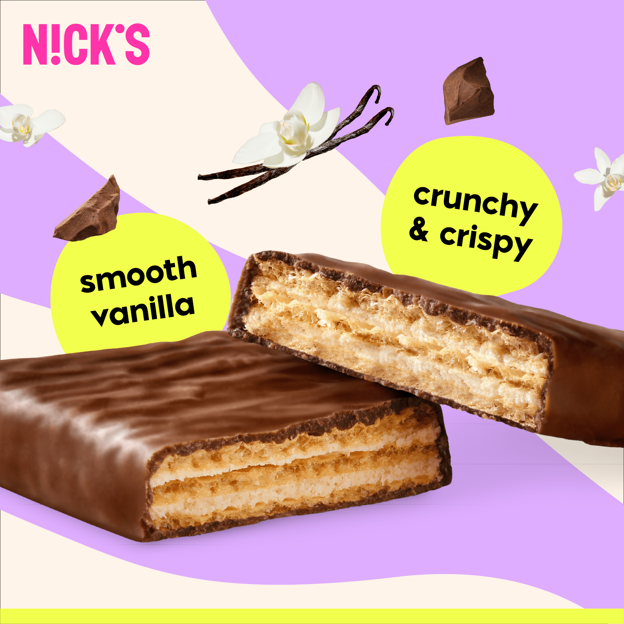 NICK'S Vanilla Protein Wafer 40 g